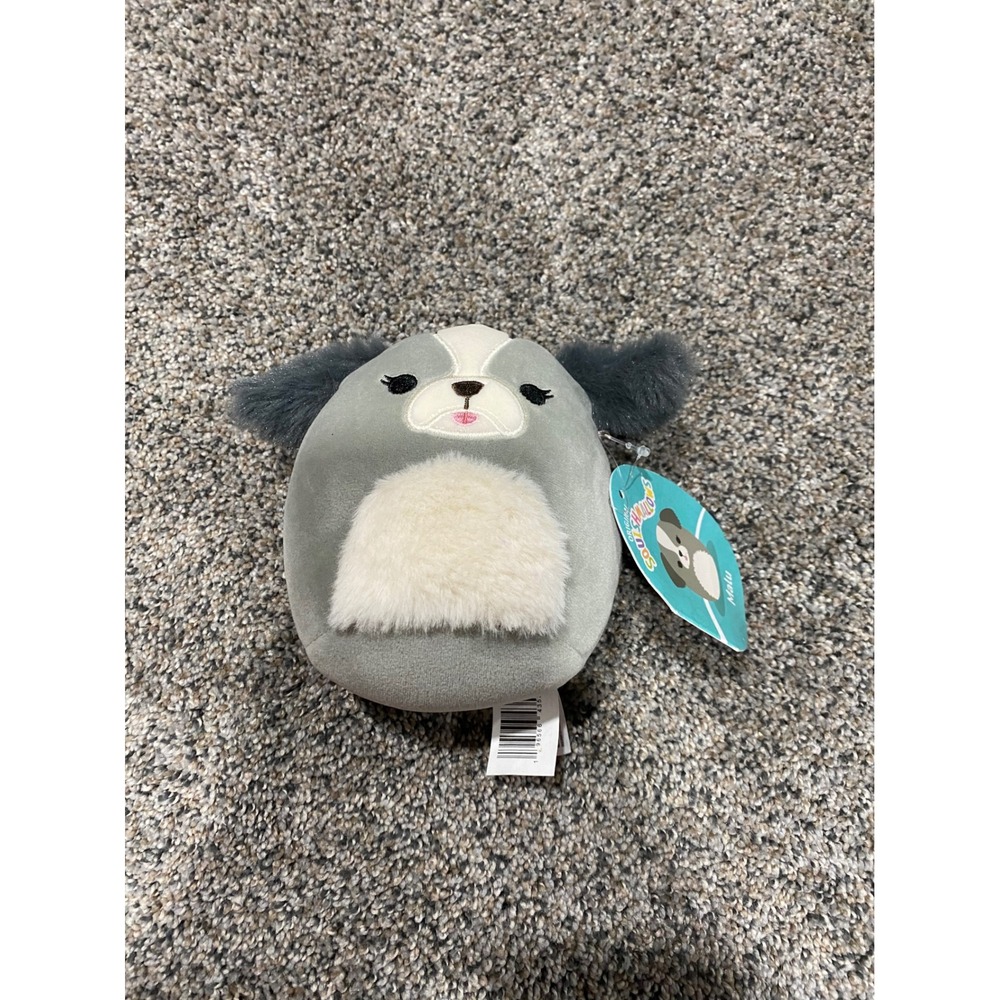 Squishmallows Malu Grey Dog Plush 5 Inch Kellytoy NWT Stuffed Animal Toy‎